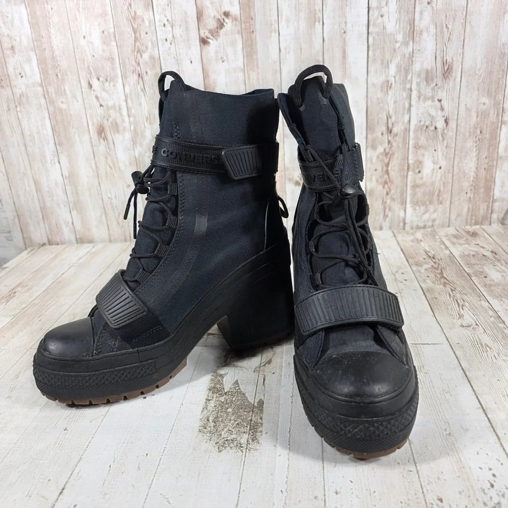 Converse Chuck Taylor All Star GR82 Black Platform Boots 563468C Womens 6.5